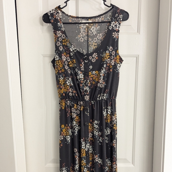 Maurices Floral Button Front Maxi Dress - Picture 2 of 8